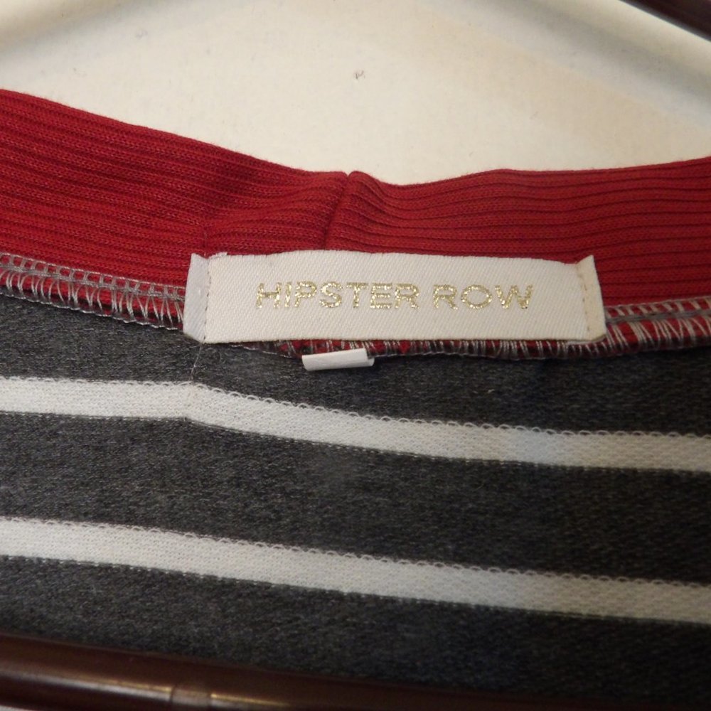 Hipster Rown Gray White Red Many Snaps Cardigan Sz 2XL - Picture 4 of 6